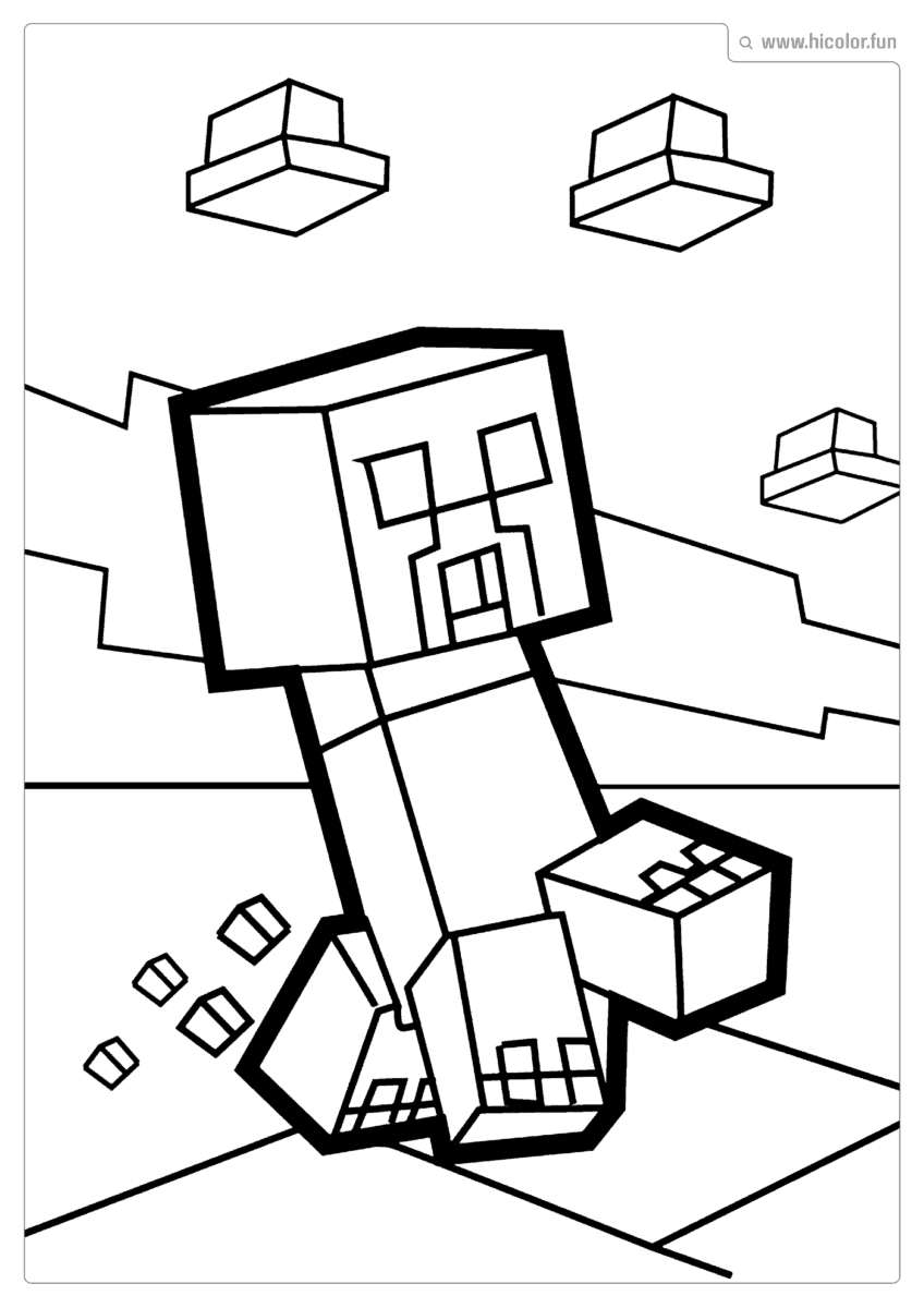 MINECRAFT PARA COLORIR CREEPER