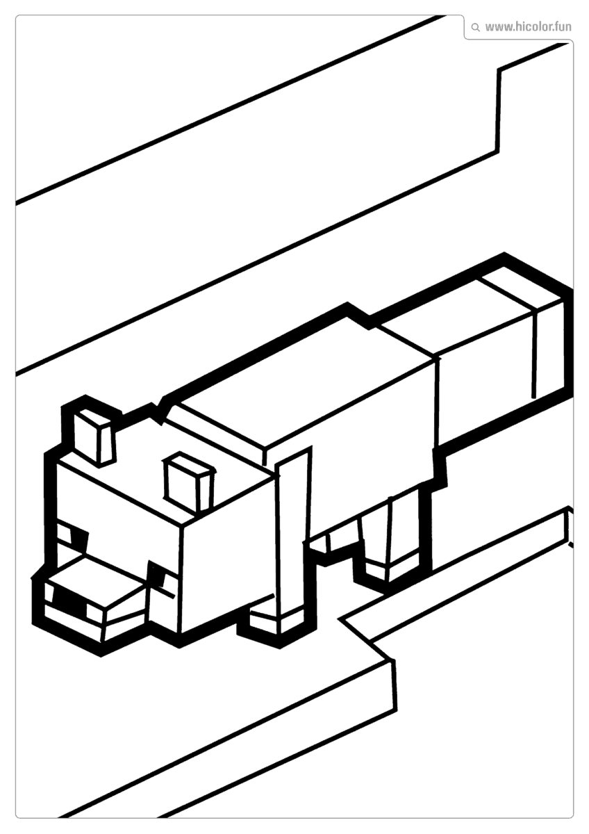 MINECRAFT PARA COLORIR RAPOSA
