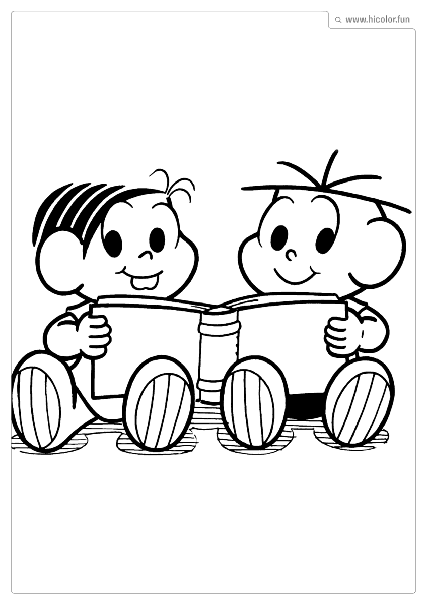 MONICA E CEBOLINHA COLORIR