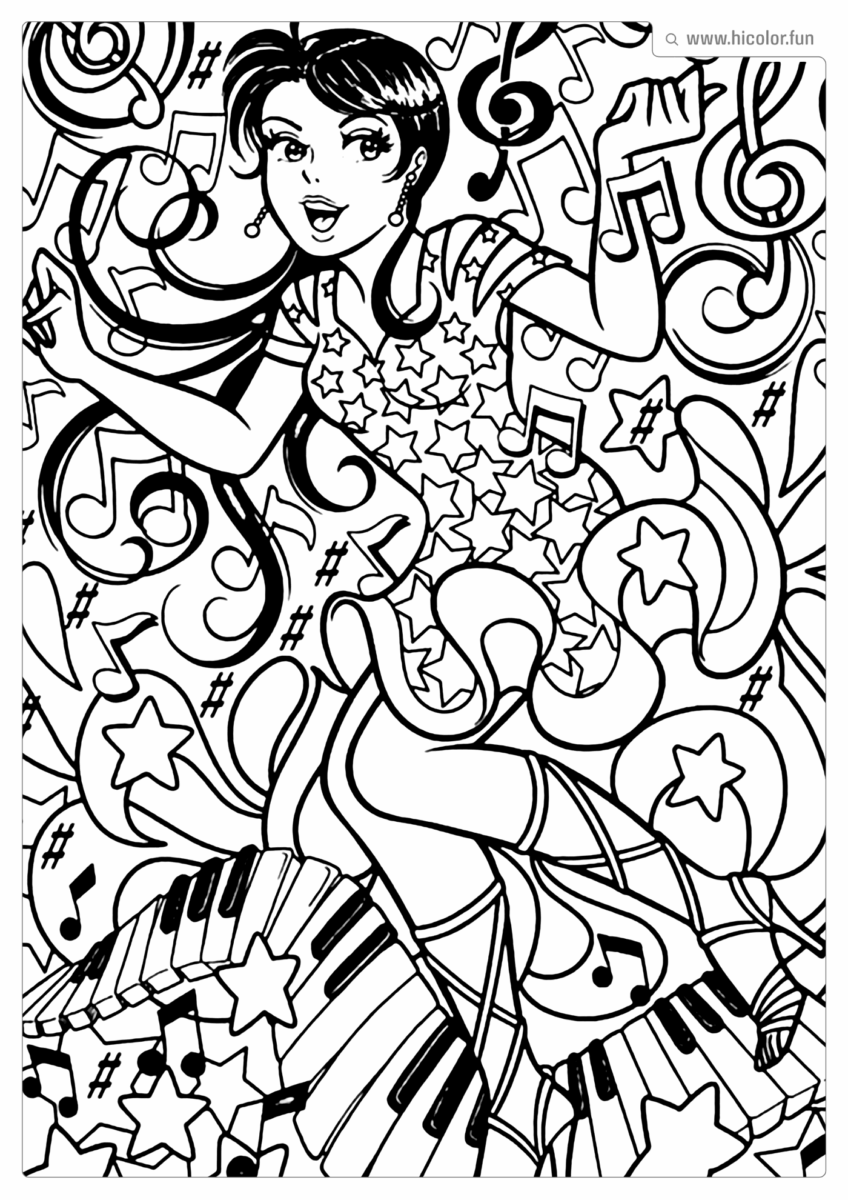 MONICA JOVEM PARA COLORIR