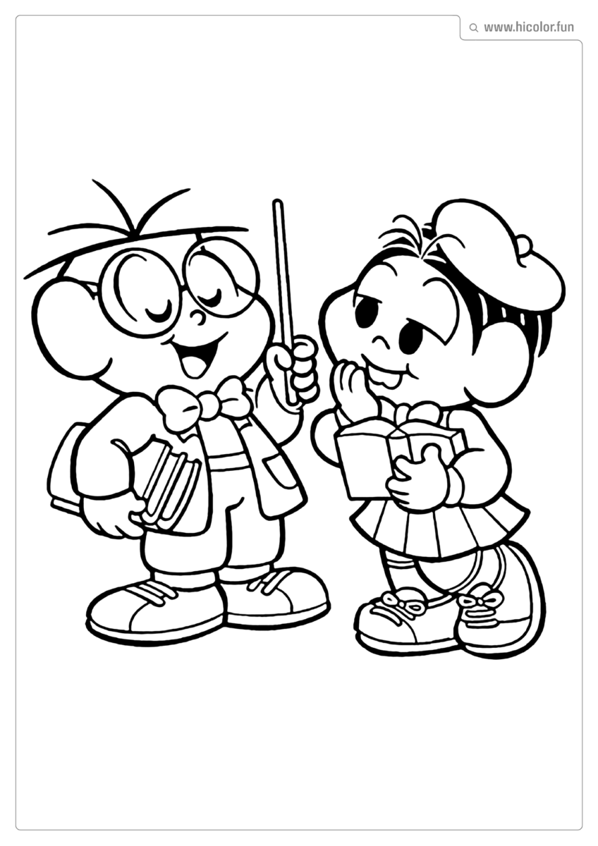 MôNICA E CEBOLINHA PARA COLORIR