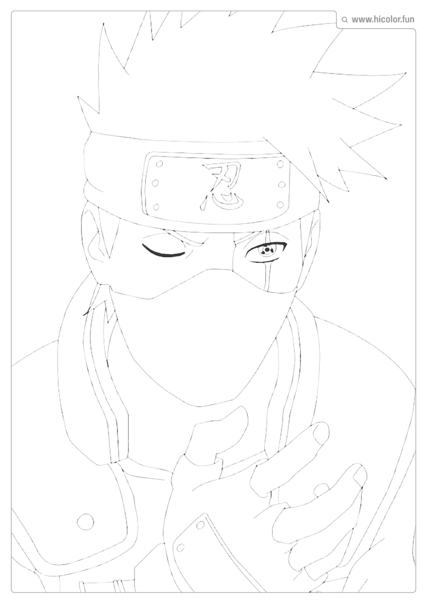 NARUTO DESENHOS PARA PINTAR KAKASHI