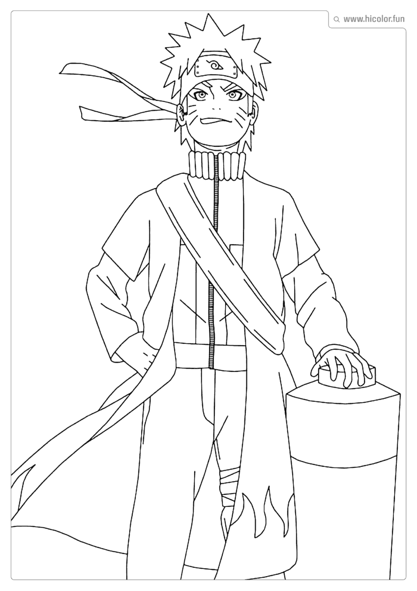 NARUTO UZUMAKI PARA COLORIR