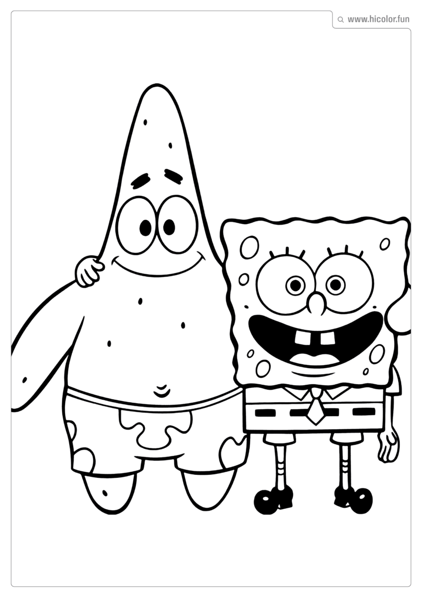 PATRICK BOB ESPONJA DESENHO PARA COLORIR