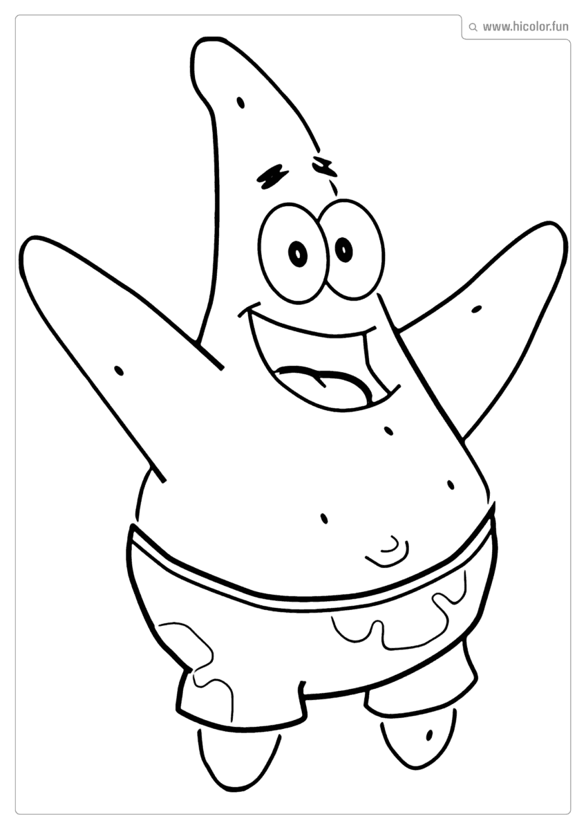 PATRICK DESENHO PARA COLORIR