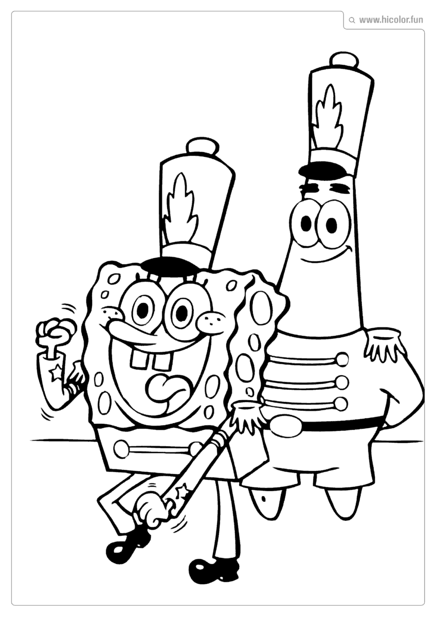 PATRICK E BOB ESPONJA PARA COLORIR