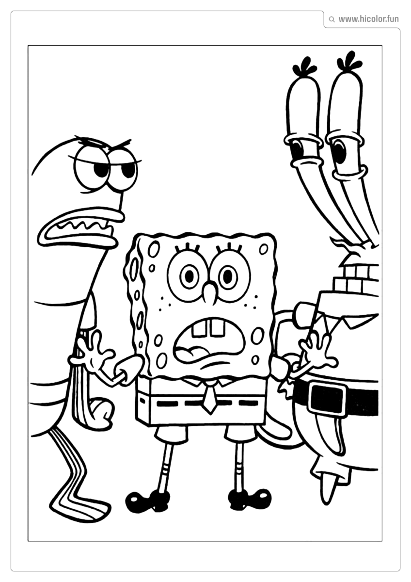PERSONAGENS BOB ESPONJA PARA COLORIR