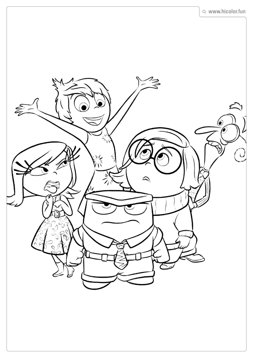 PERSONAGENS DE DIVERTIDAMENTE PARA COLORIR E IMPRIMIR