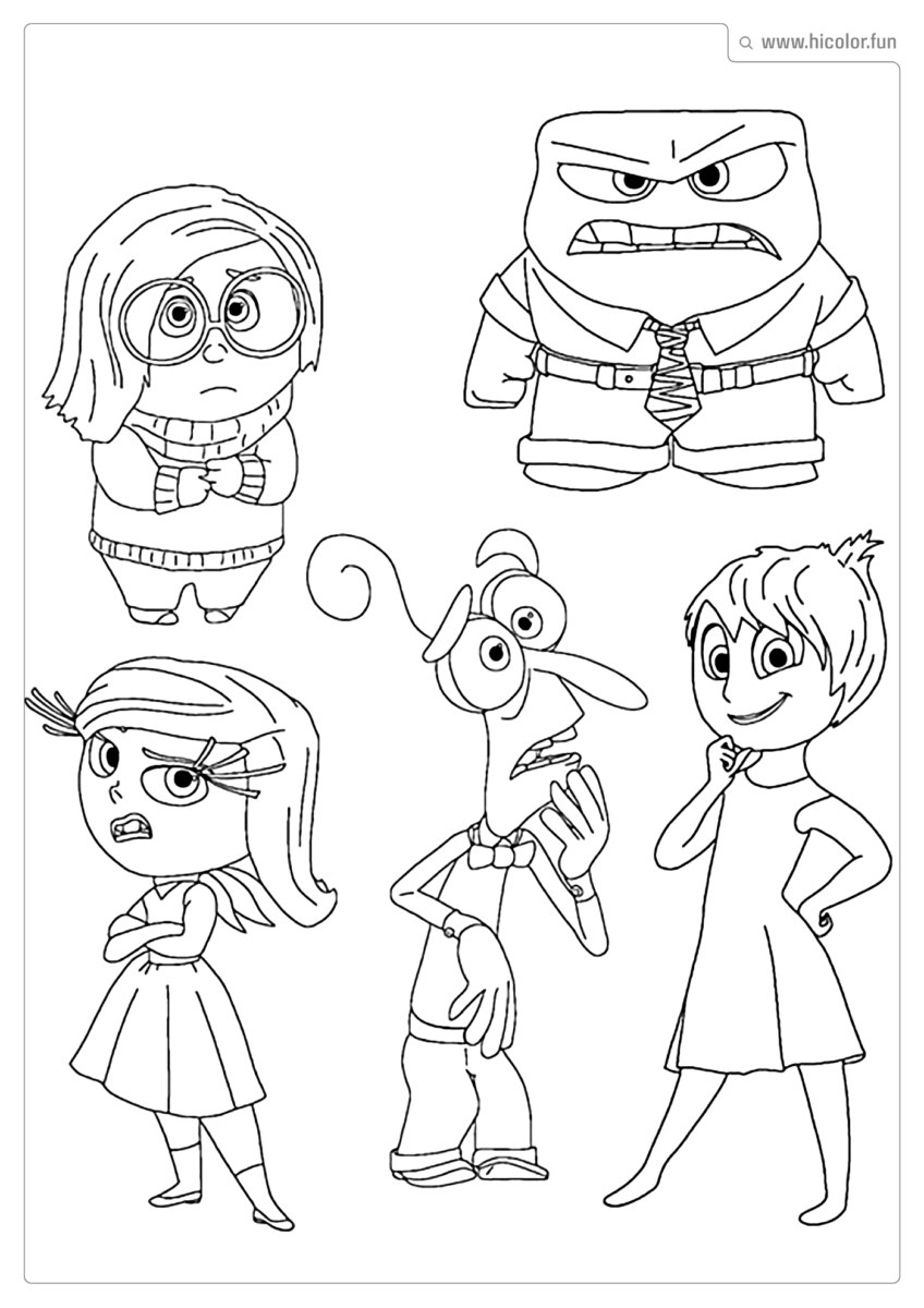 PERSONAGENS DE DIVERTIDAMENTE PARA PINTAR E IMPRIMIR