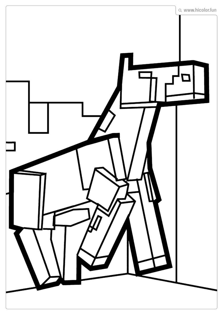 PERSONAGENS MINECRAFT PARA COLORIR CAVALO