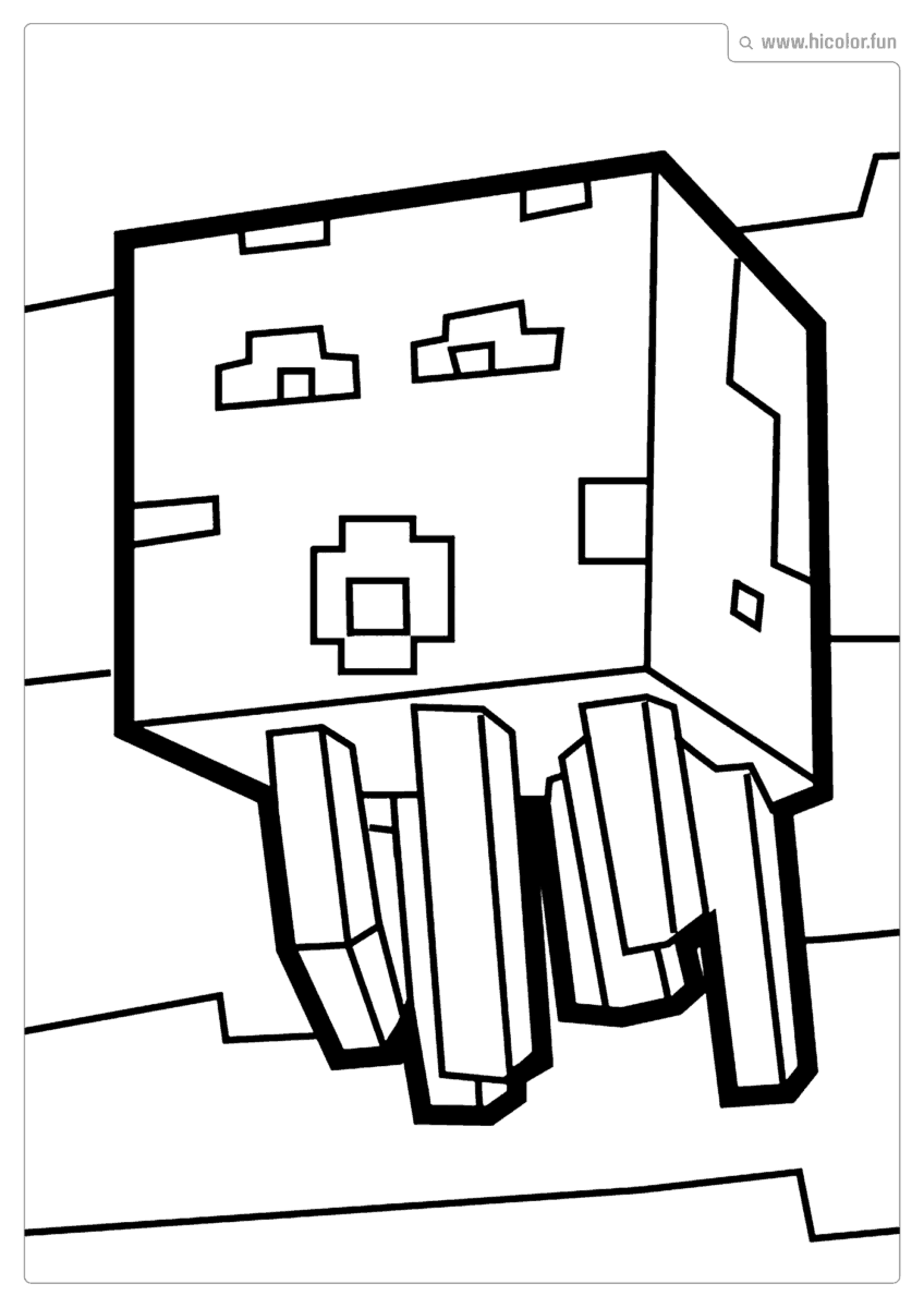 PERSONAGENS MINECRAFT PARA COLORIR GHAST