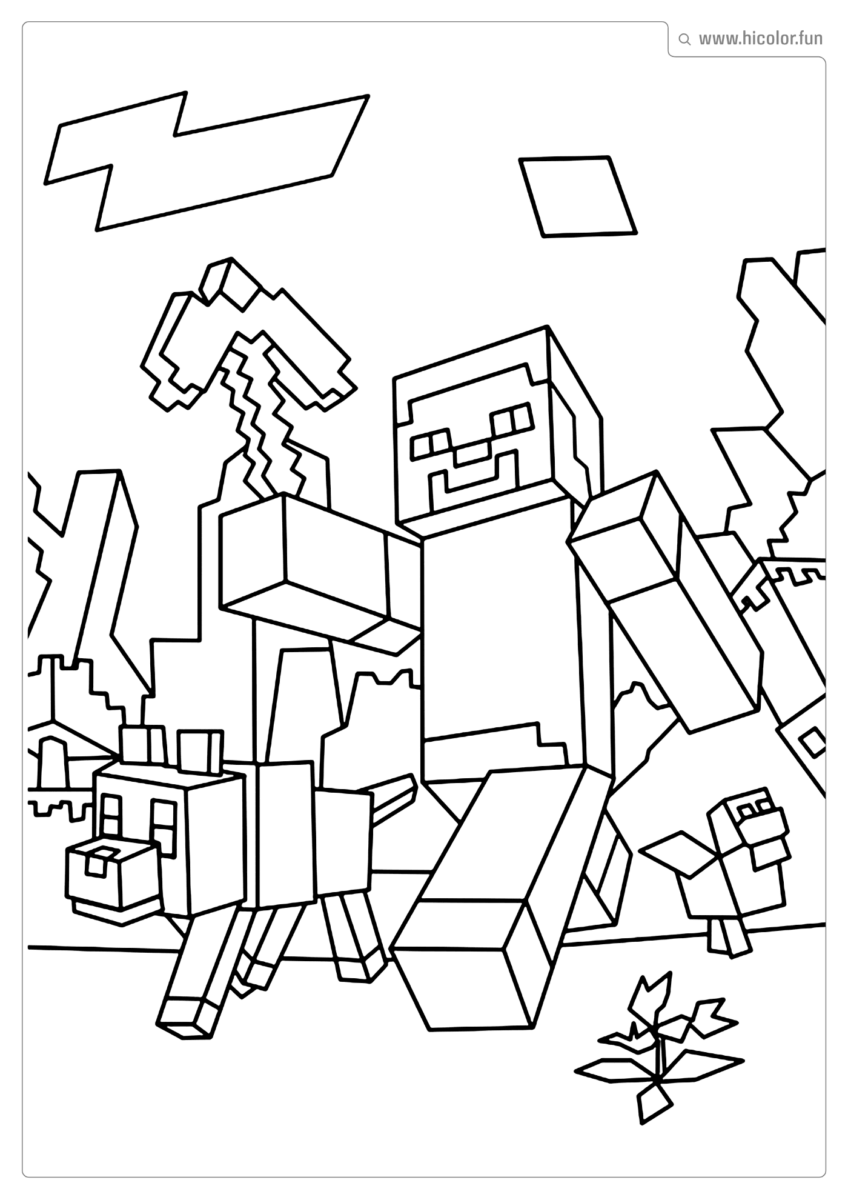 PERSONAGENS MINECRAFT PARA COLORIR