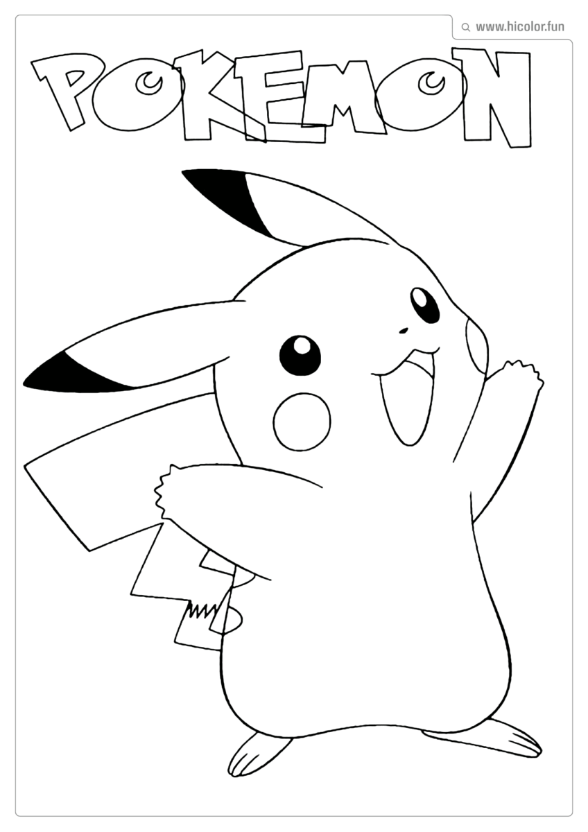 PIKACHU PARA COLORIR