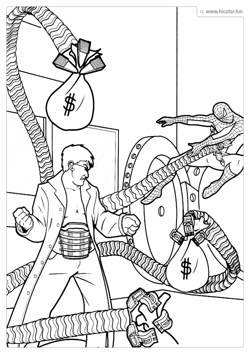 PINTAR DO HOMEM ARANHA DOUTOR OCTOPUS