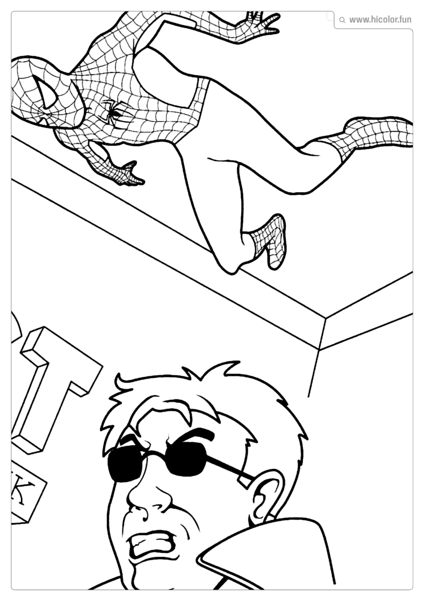 PINTAR O HOMEM ARANHA E DOUTOR OTTO OCTAVIUS