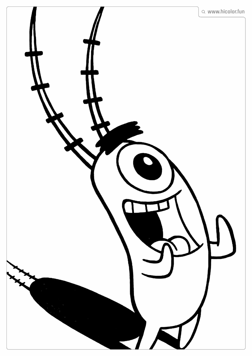 PLANKTON BOB ESPONJA PARA COLORIR