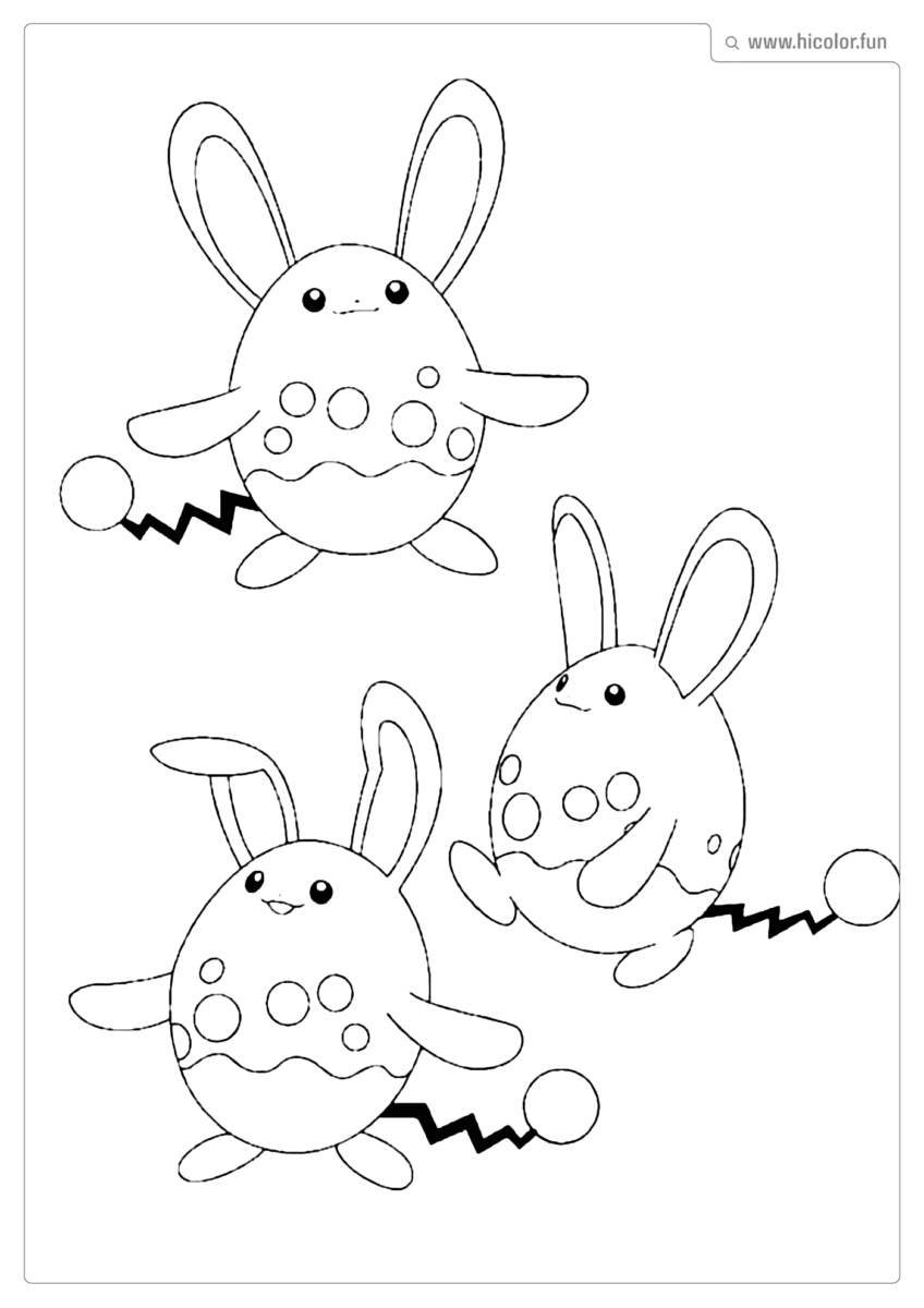 POKEMON AZUMARILL PARA COLORIR