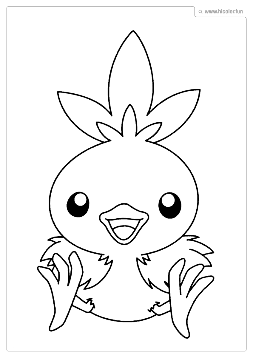 POKEMON DESENHO TORCHIC PARA COLORIR