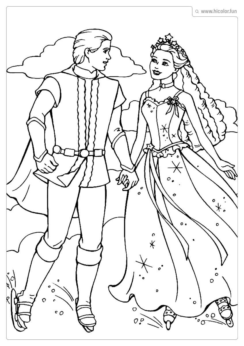 PRINCESA BARBIE PARA COLORIR