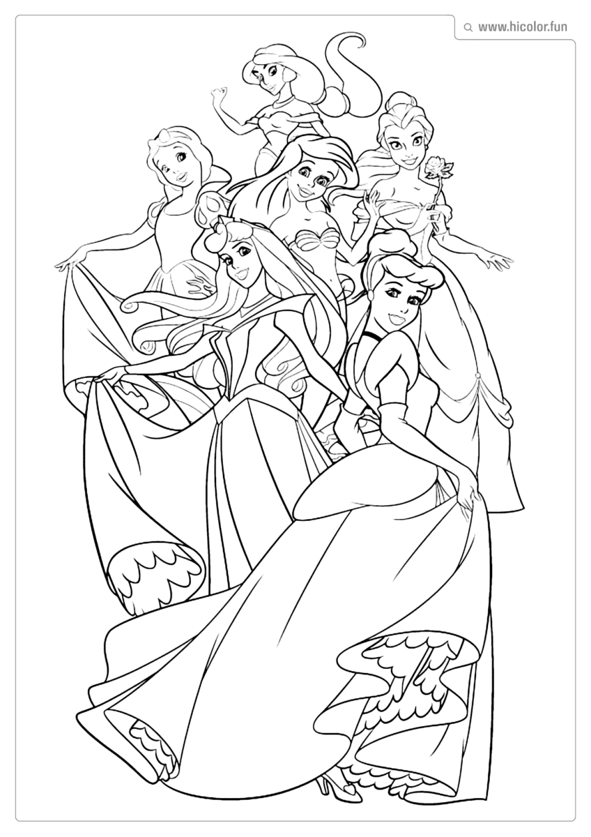 PRINCESA DA DISNEY COLORIR