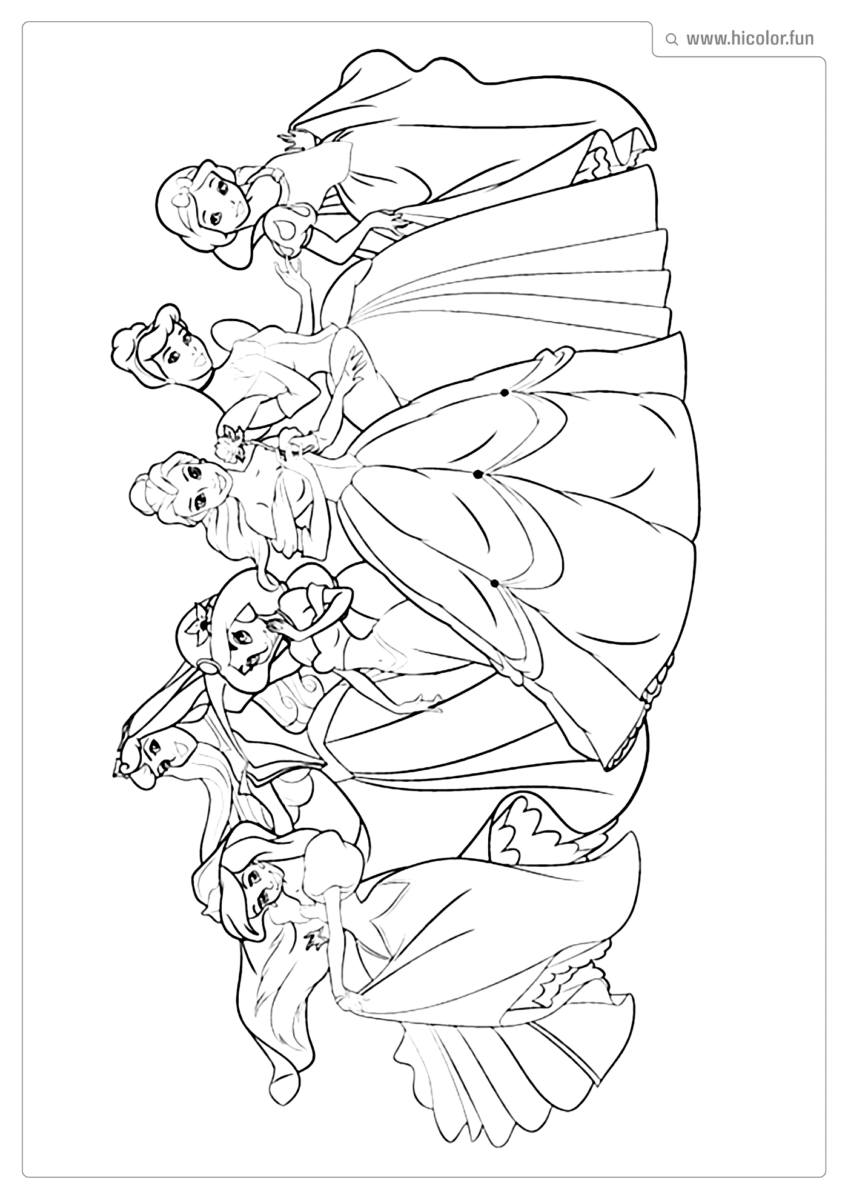 PRINCESA DISNEY COLORIR