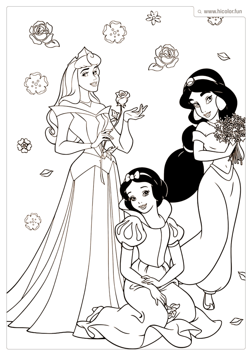 PRINCESA DISNEY PARA COLORIR