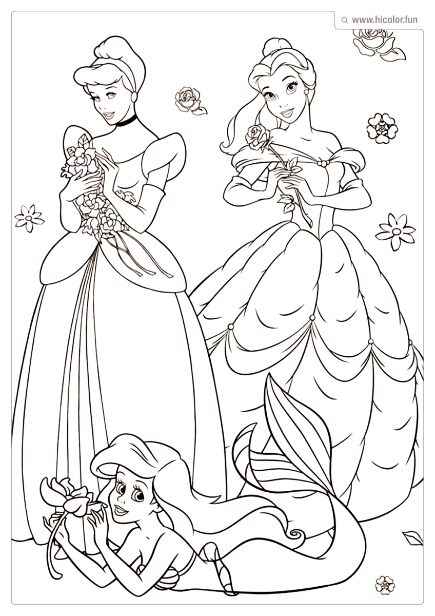 PRINCESAS PARA COLORIR E IMPRIMIR