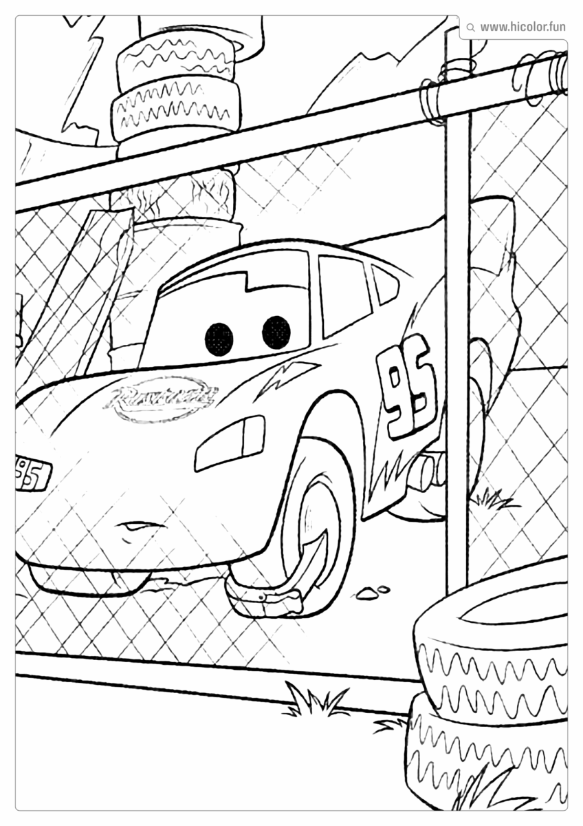 RELAMPAGO MCQUEEN PARA COLORIR