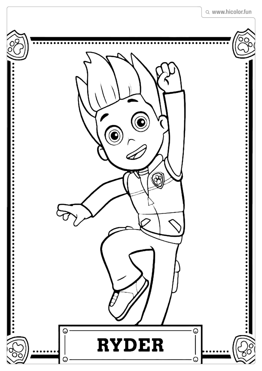 RYDER PATRULHA CANINA PARA COLORI