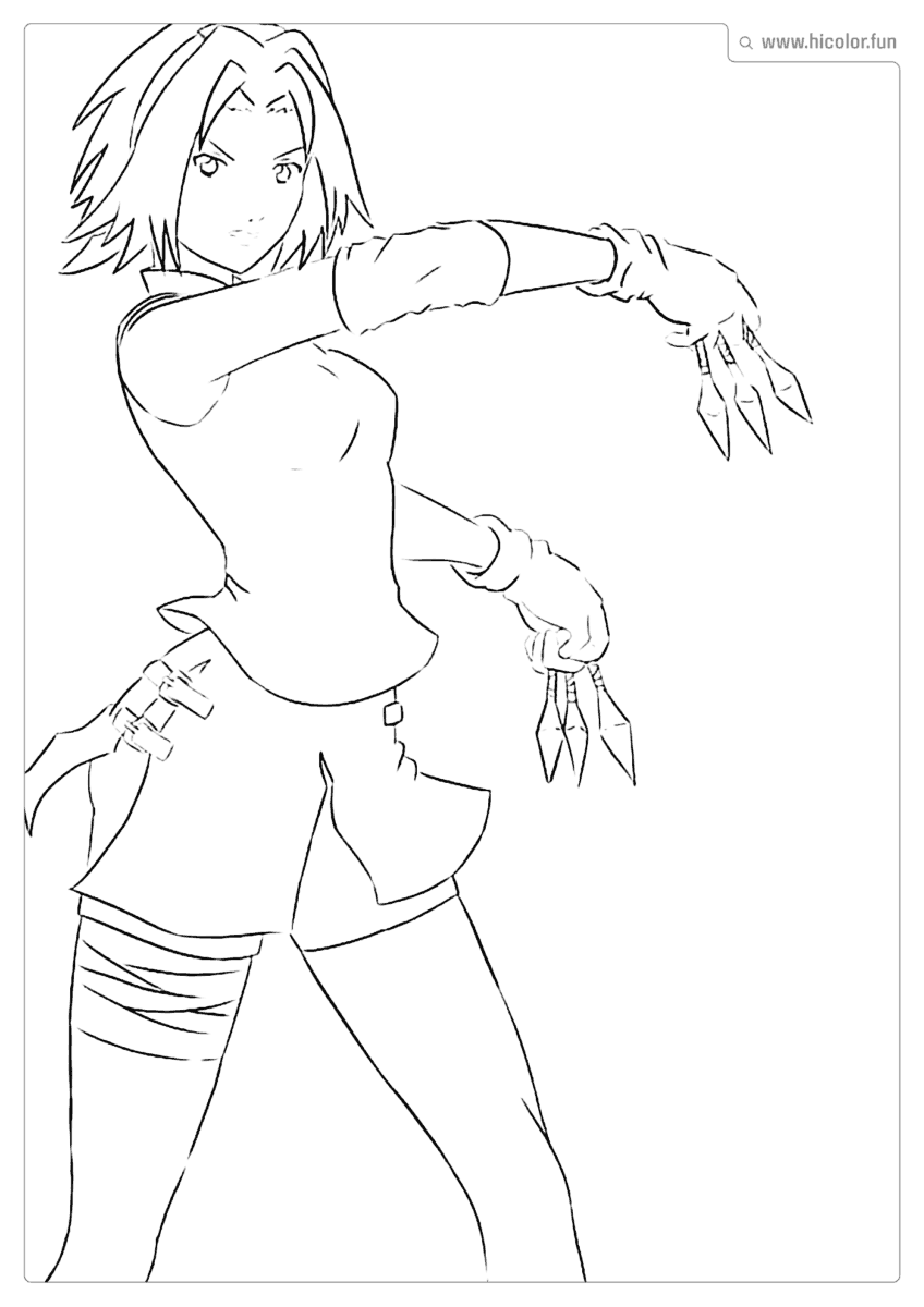 SAKURA ANIME PARA PINTAR E IMPRIMIR