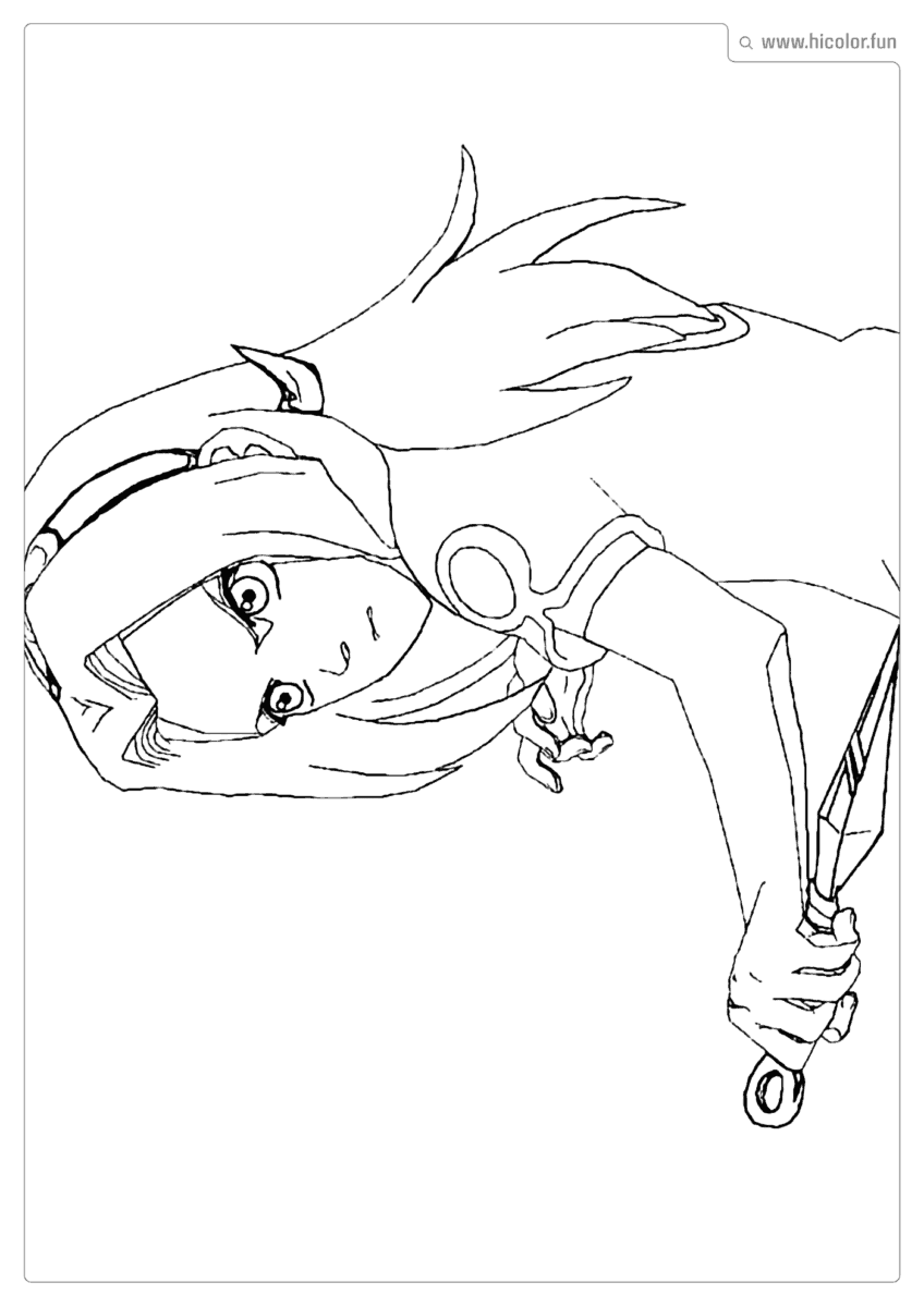 SAKURA CRIANçA LUTANDO PARA COLORIR