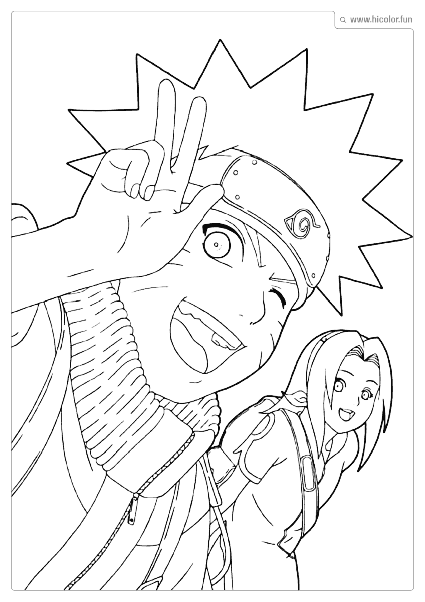 SAKURA E NARUTO PARA IMPRIMIR