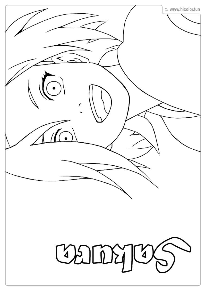 SAKURA PARA IMPRIMIR E COLORIR