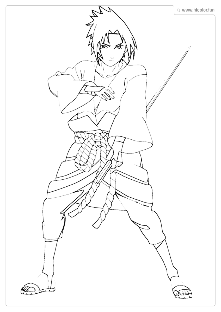 SASUKE DE ESPADA PARA IMPRIMIR