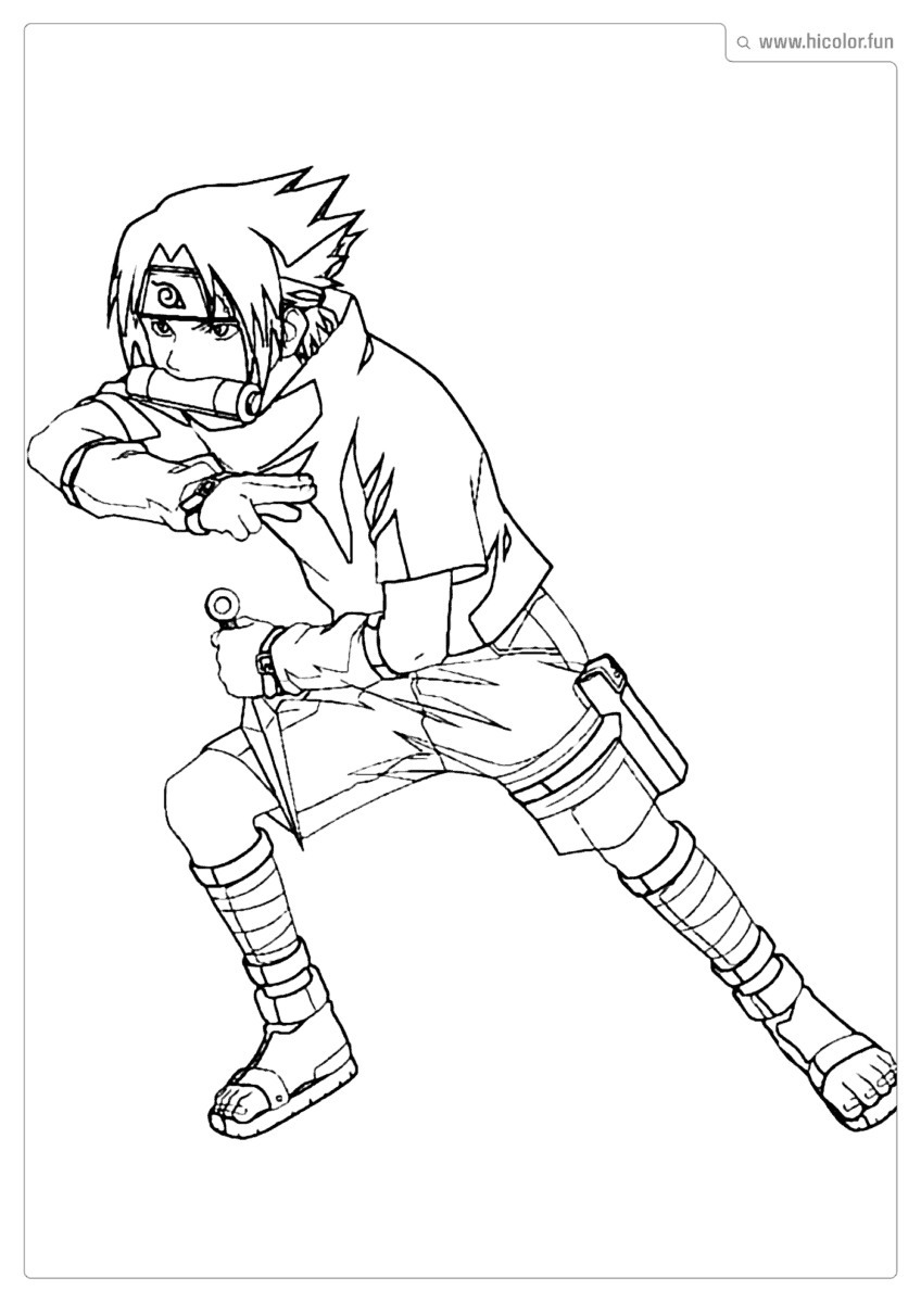 SASUKE DESENHO PARA PINTAR