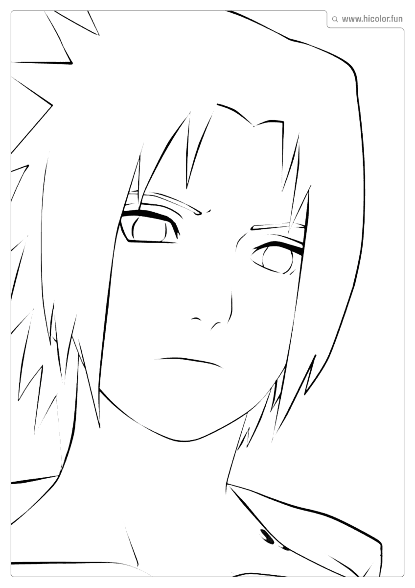 SASUKE PARA COLORIR