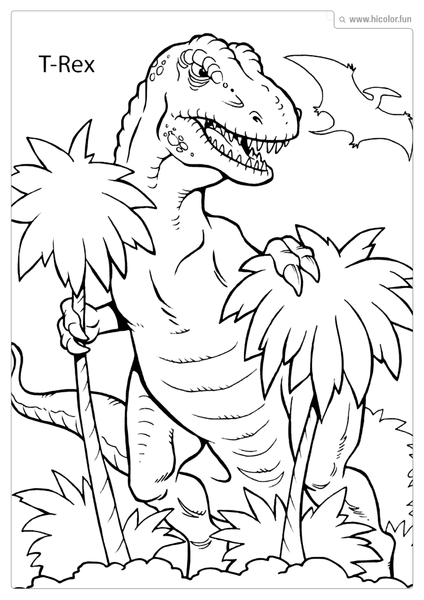 T REX PARA COLORIR