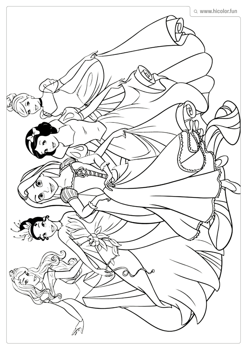 TODAS AS PRINCESAS DA DISNEY PARA COLORIR