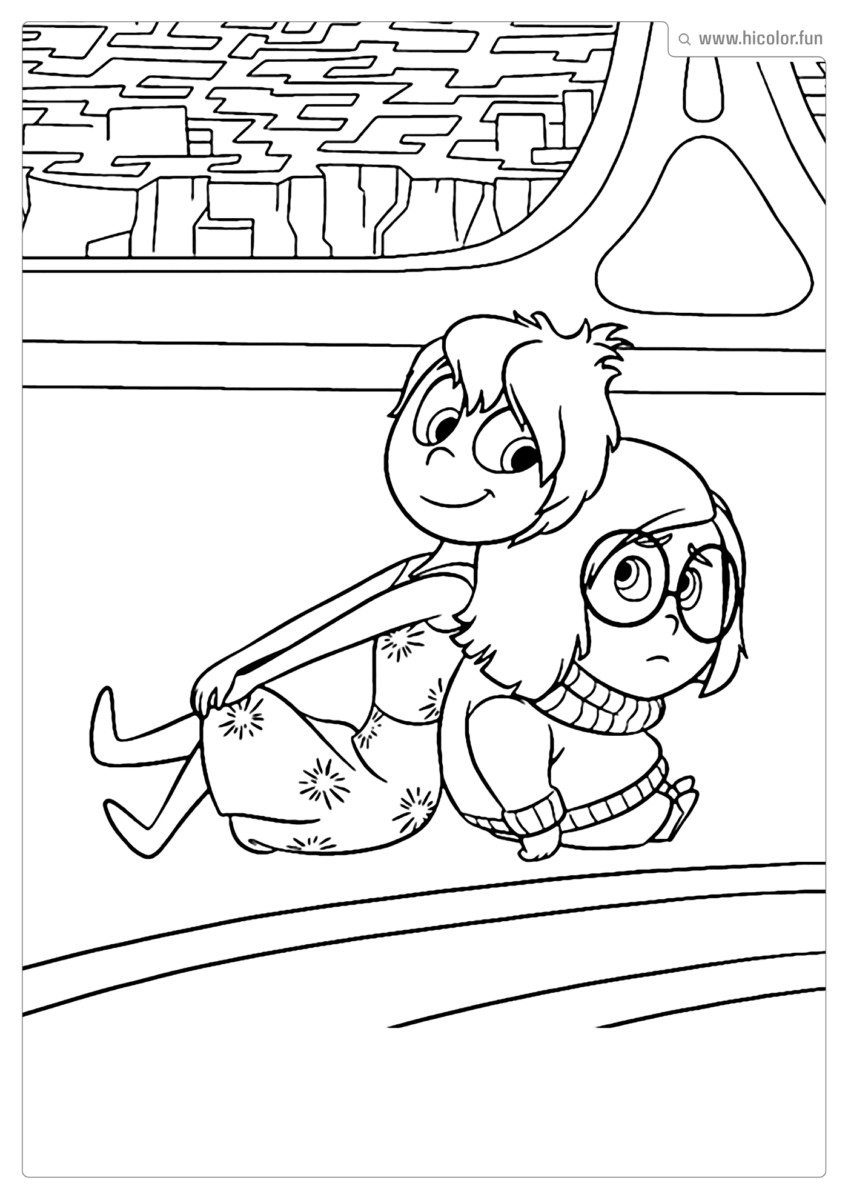 TRISTEZA E ALEGRIA PARA COLORIR