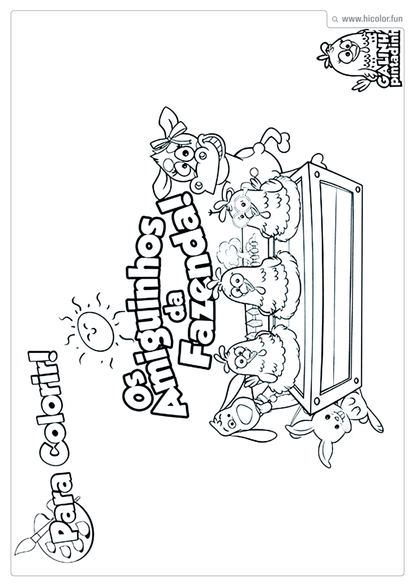TURMA DA GALINHA PINTADINHA PARA COLORIR