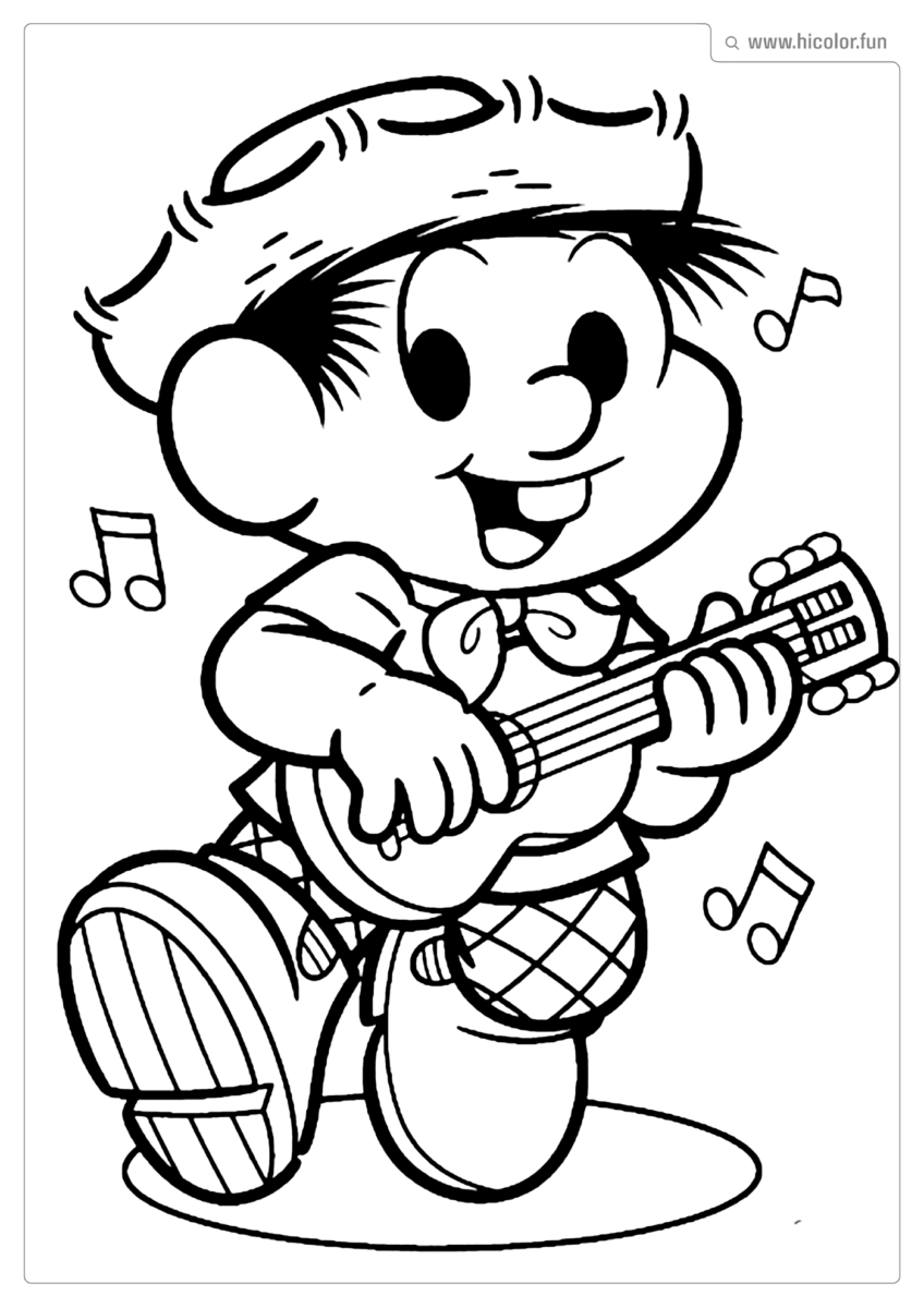 TURMA DA MONICA PARA COLORIR CHICO BENTO PARA IMPRIMIR