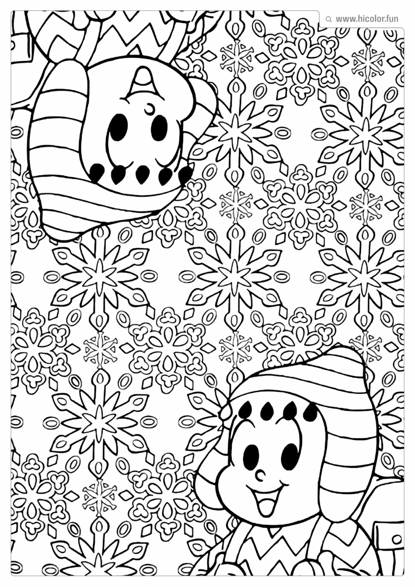 TURMA DA MONICA PARA COLORIR FRANJINHA PARA IMPRIMIR