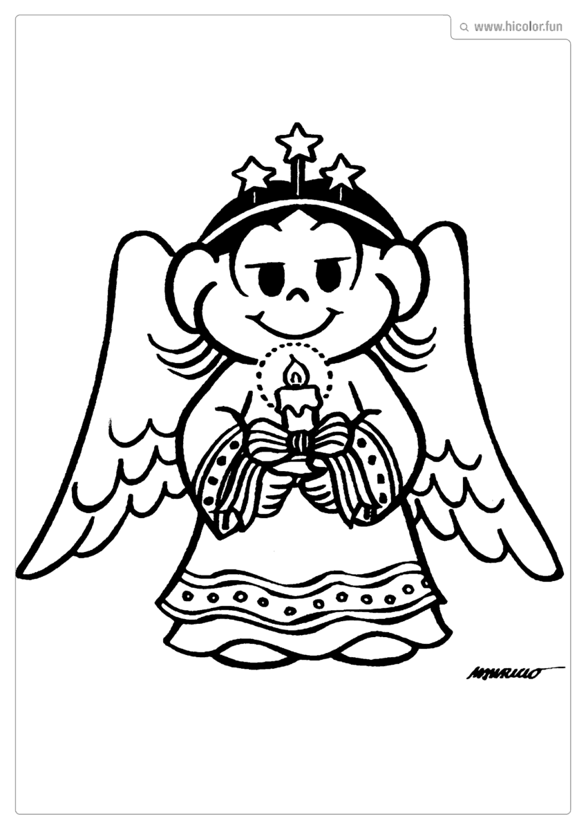 TURMA DA MONICA PARA COLORIR NATAL