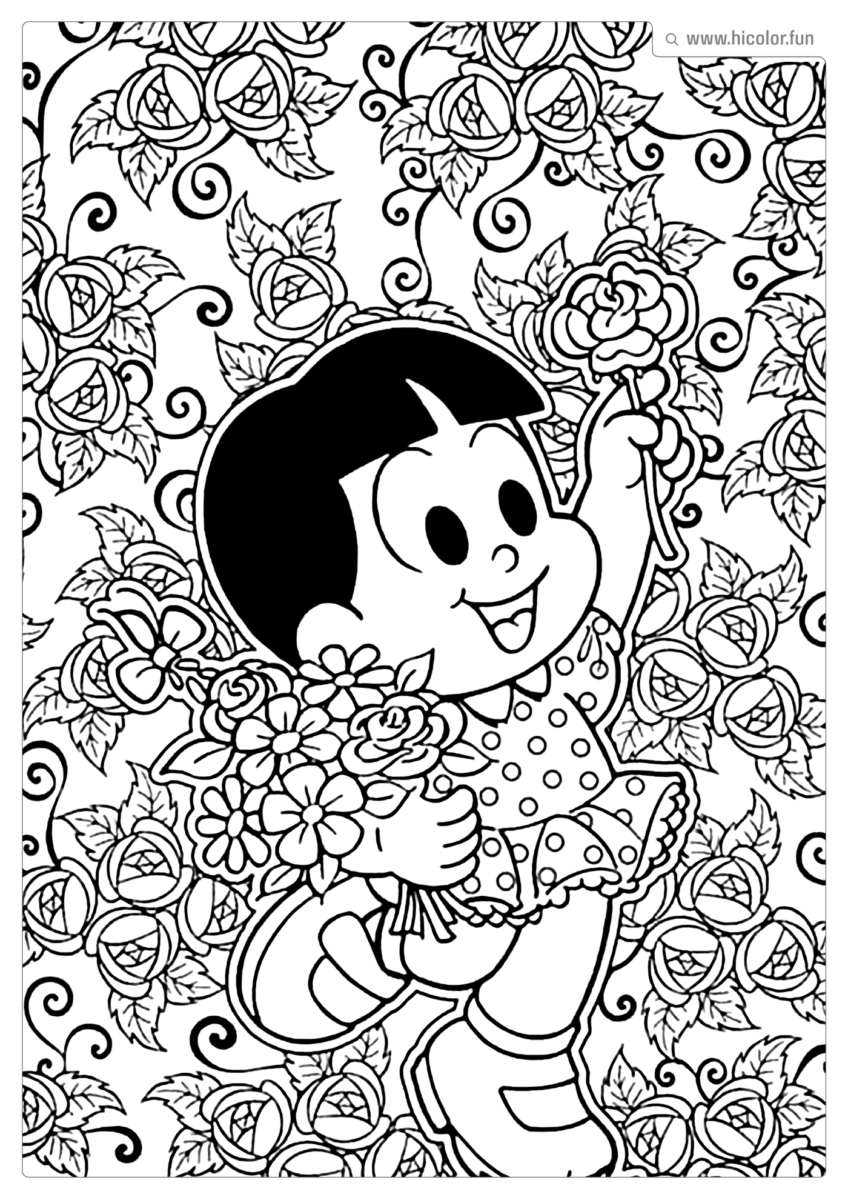 TURMA DA MONICA PARA COLORIR ROSINHA PARA IMPRIMIR