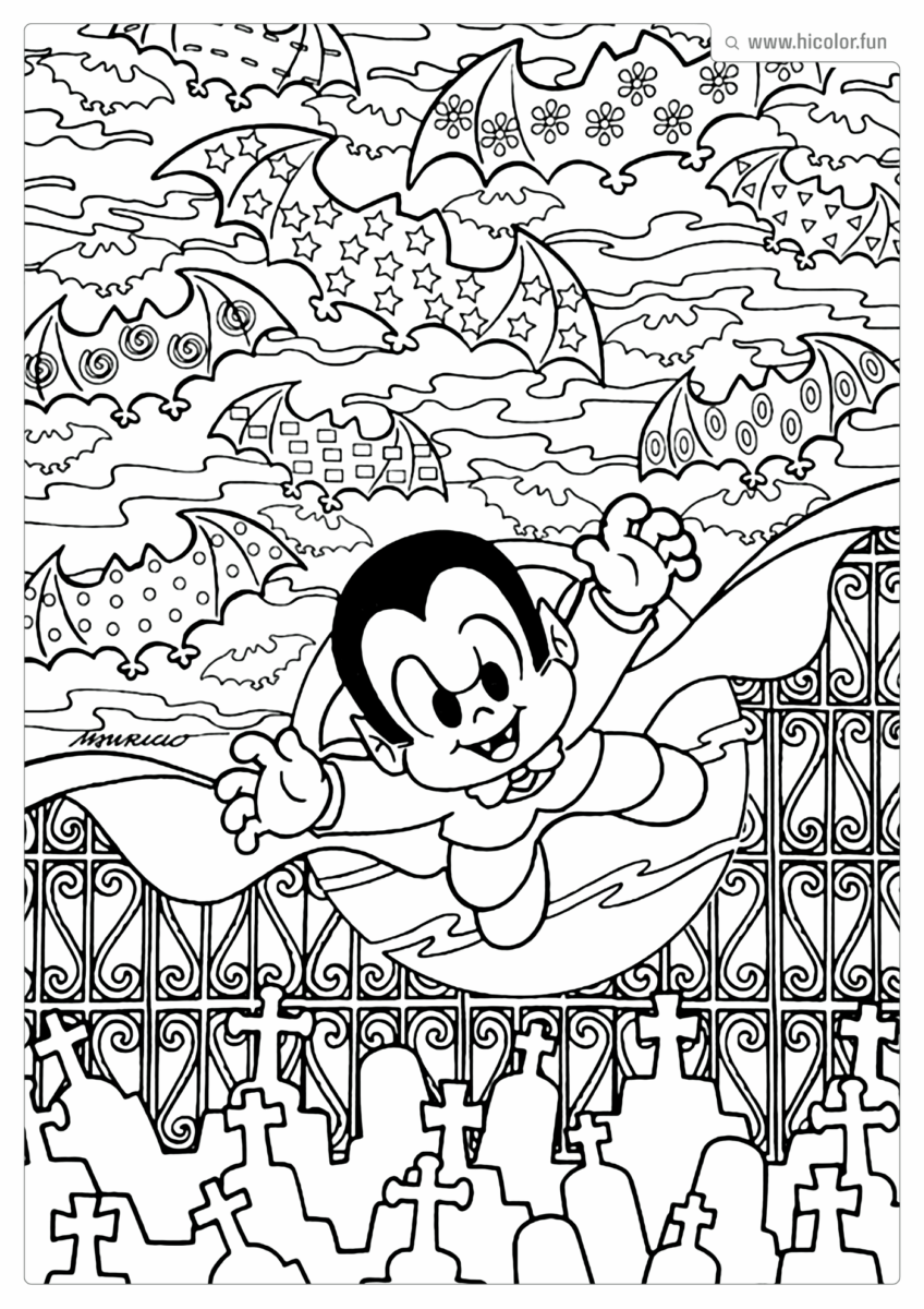 TURMA DA MONICA PARA COLORIR Zé VAMPIR PARA IMPRIMIR