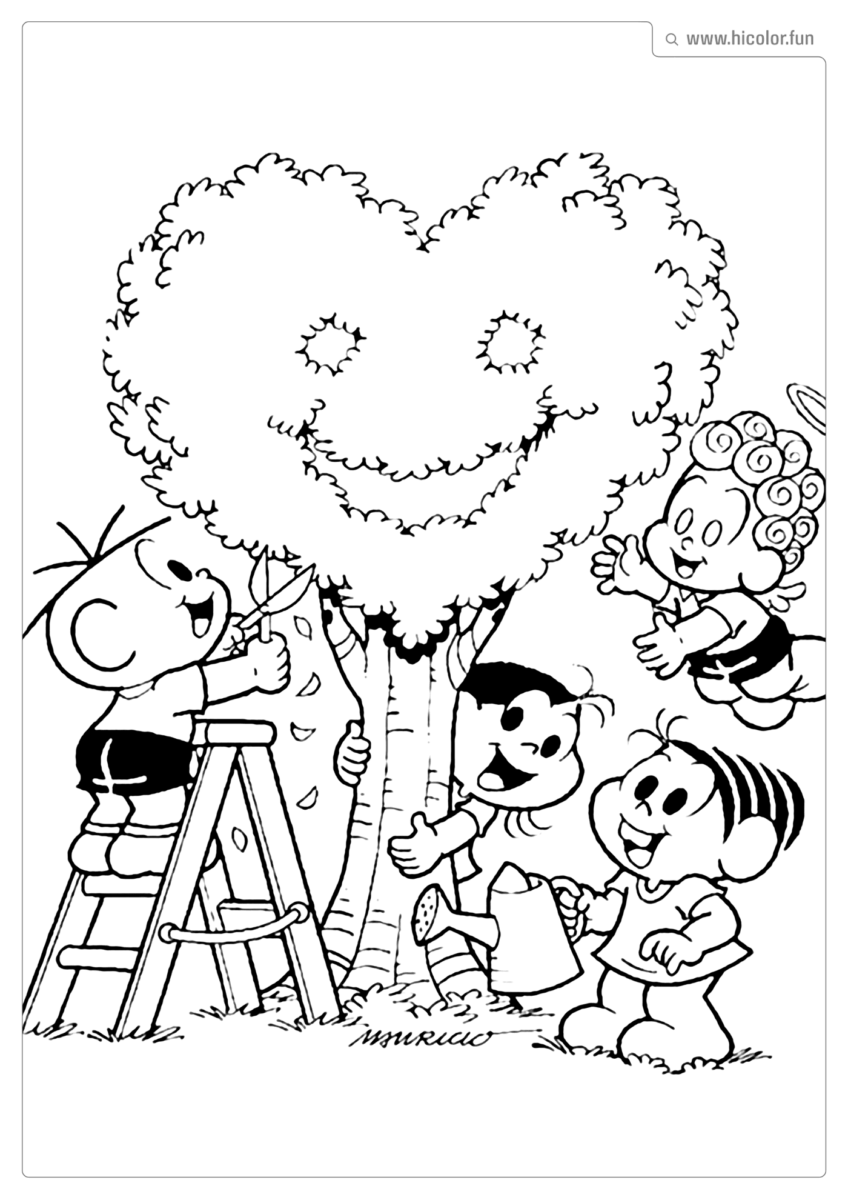 TURMA MONICA PARA COLORIR