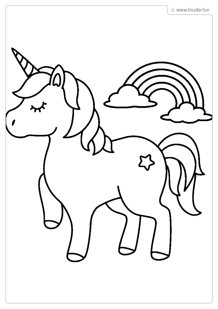 UNICORNIO DESENHO PARA COLORIR