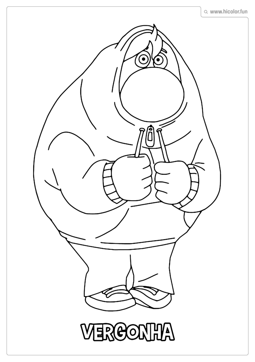 VERGONHA PARA COLORIR